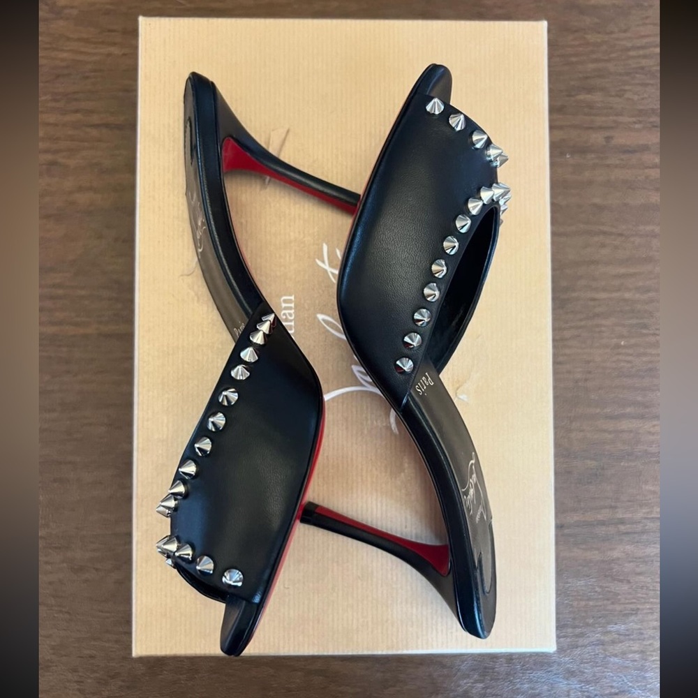 Christian Louboutin Me Dolly 85 Leather Mules - Picture 5 of 8
